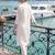 Women Floral Printed Pleated Cotton Kurta with Trousers