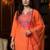 Women Geometric Embroidered V-Neck Mirror Work Kurta with Trousers & Dupatta