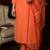 Women Geometric Embroidered V-Neck Mirror Work Kurta with Trousers & Dupatta