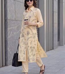 Women Ethnic Motifs Printed Cotton Kurta with Trousers