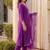 Women Ethnic Motifs Embroidered Thread Work Liva Kurta with Trousers & With Dupatta