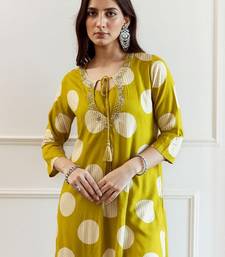 Women Geometric Printed A-Line Kurta with Palazzos