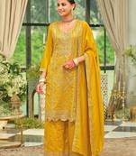 Women Ethnic Motifs Embroidered Kurta with Palazzos & Dupatta