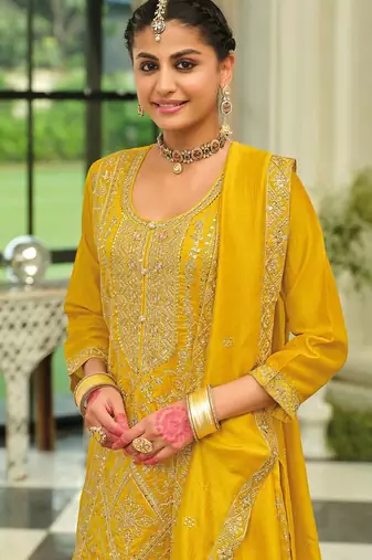 Women Ethnic Motifs Embroidered Kurta with Palazzos & Dupatta
