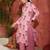 Floral Printed Shirt Collar Cotton Straight Kurta With Palazzos