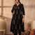 Women Ethnic Motifs Printed Sequinned Cotton Kurta with Trousers