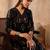 Women Ethnic Motifs Printed Sequinned Cotton Kurta with Trousers