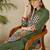Women Checked Cotton Kurta with Trousers