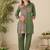 Women Checked Cotton Kurta with Trousers