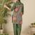 Women Checked Cotton Kurta with Trousers