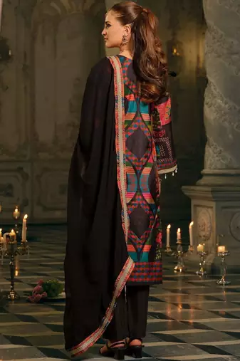 Women Ethnic Motifs Printed Mirror Work Kurta with Palazzos & With Dupatta