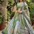Olive Tabby Silk Blend Digital Print Embroidered Lehenga Choli Set