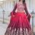 Rani Pink Ombre Embroidered Chinon Wedding Lehenga Choli