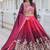 Rani Pink Ombre Embroidered Chinon Wedding Lehenga Choli