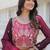 Rani Pink Ombre Embroidered Chinon Wedding Lehenga Choli