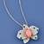 Pink Blossom Crystal Flower Pendant Necklace