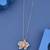 Pink Blossom Crystal Flower Pendant Necklace