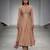 Beige embroidered raw silk co ord set