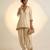 Ivory embroidered nysha silk co ord set