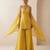 Mustard yellow dupion silk sharara set