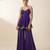 Purple embroidered georgette co ord set