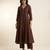 Coffee brown dupion silk co ord set