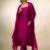 Magenta pink dupion silk kurta set