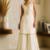 Ivory embroidered georgette co ord set
