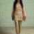 Nude beige embroidered organza co ord set