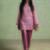 Blush pink embroidered organza co ord set