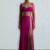 Hot pink embroidered dupion silk co ord set