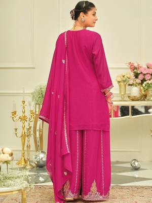 Women Ethnic Motifs Embroidered Thread Work Kurta with Palazzos & With Dupatta 2