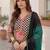 Women Printed Thread Work Cotton Kurta with Trousers & With Dupatta