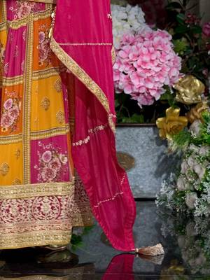 Women Ethnic Motifs Embroidered Kurta with Sharara & With Dupatta 2
