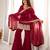Elegant maroon embroidered ethnic kurta pant set with dupatta for women