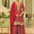 Ethnic Motifs Embroidered Straight Sequinned Kurta With Sharara & Dupatta