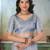 light blue woven kanjivaram soft silk blend saree designer pallu saree with blouse