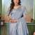light blue woven kanjivaram soft silk blend saree designer pallu saree with blouse