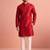  silk blend solid kurta set for men