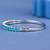 Blue Princess Cut Crystal Tennis Bangle