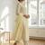 Women Floral Embroidered Empire Thread Work Cotton Kurta with Trousers & With Dupatta