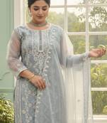 Women Floral Embroidered Kurta with Trousers & Dupatta