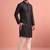 Raw silk solid kurta set for men