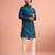  silk blend solid kurta set for men