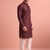  silk blend solid kurta set for men
