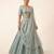Sage Blue Embroidered Dupion Silk Lehenga Set