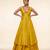 Mustard Yellow Embroidered Dupion Silk Anarkali Lehenga Set