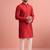  silk blend solid kurta set for men