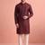  silk blend solid kurta set for men