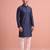  silk blend solid kurta set for men